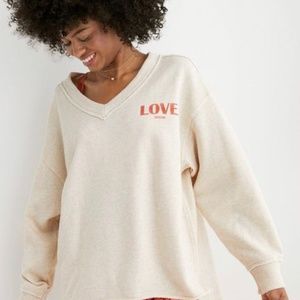 NWT Aerie Wonder V Neck Sweatshirt